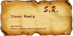 Sipos Remig névjegykártya