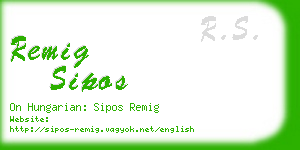 remig sipos business card